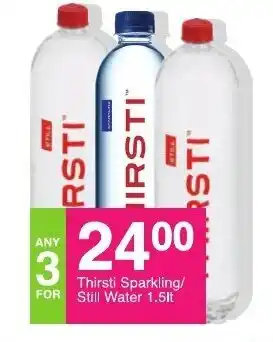 Save Thirsti Sparkling/ Still Water 1.5Lt offer