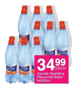 Save Aquelle Sparkling Flavoured Water 6x500ml offer