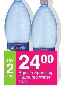 Save Aquelle Sparkling Flavoured Water 1.5lt offer