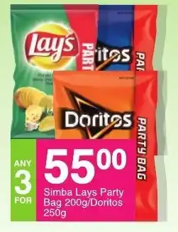 Simba Lays Party Bag 200g / Doritos 250g