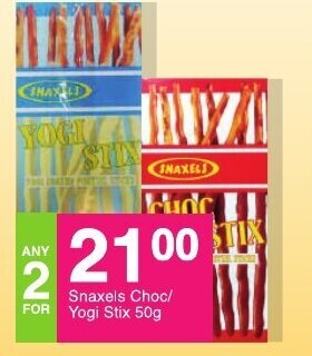 Snaxels Choc/Yogi Stix 50g