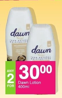 Save Dawn Lotion 400ml offer
