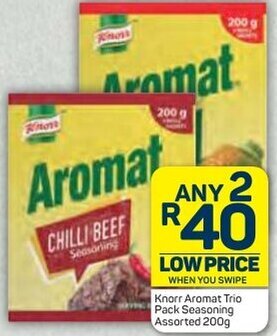 Pick n Pay Knorr Aromat Trio Pack Seasoning Assorted 200g offer