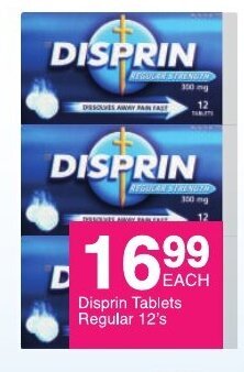 Save Disprin Tablets Regular 12's offer