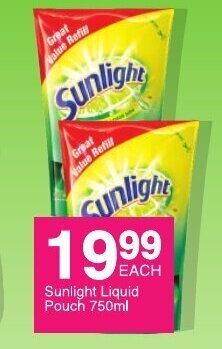 Save Sunlight Liquid Pouch 750ml offer