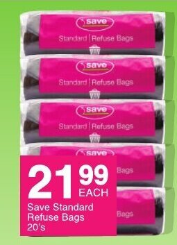 Save Save Standard Refuse Bags 20's offer