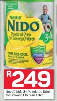 Pick n Pay Nestlé Nido 3+ Powdered Drink for Growing Children 1,8kg offer