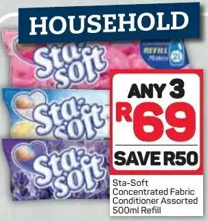 Pick n Pay Sta-Soft Concentrated Fabric Conditioner Assorted 500ml offer