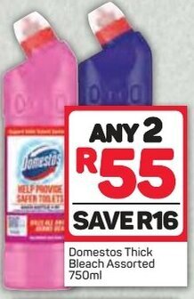 Pick n Pay Domestos Thick Bleach Assorted 750ml offer