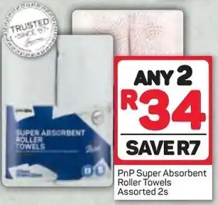 Pick n Pay PnP Super Absorbent Roller Towels Assorted 2s offer