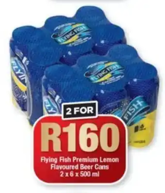 Flying Fish Premium Lemon Flavoured Beer Cans 2 x 6 x 500ml