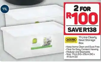 Pick n Pay Clearly Neat Storage Box 11L offer