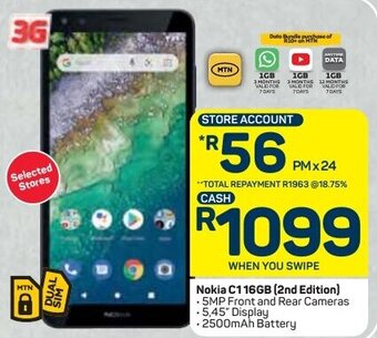 Pick n Pay Nokia C1 16GB offer