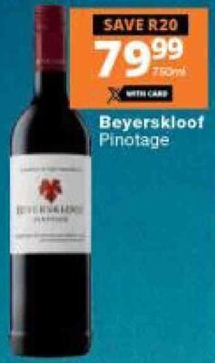 Checkers Liquor Shop Beyerskloof Pinotage 750ml offer