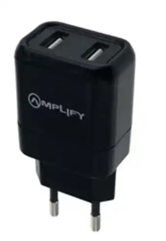 Mitabyte Amplify dual usb wall charger with micro cable – black offer
