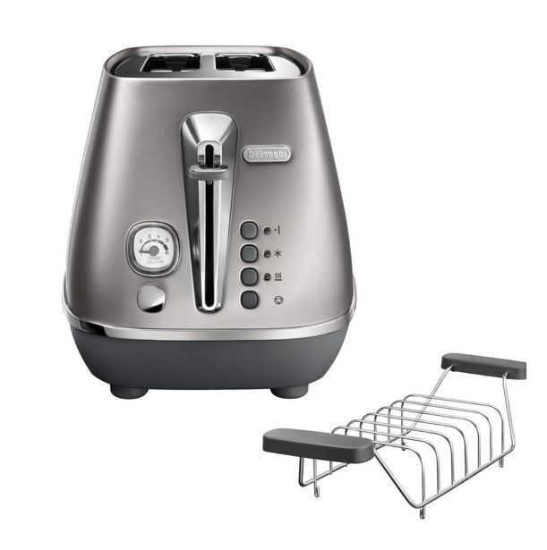 Delonghi distinta flair 2 slice toaster silver offer at HomeChoice