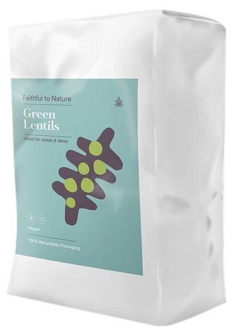 Faithful to nature green lentils