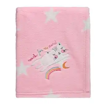Kitty star print fleece blanket