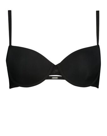 Lace inset padded underwire balconette t-shirt bra