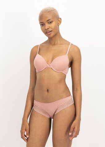 Textured padded underwire t-shirt bras 2 pack