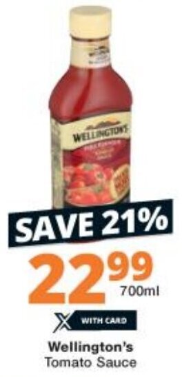 Checkers Wellington's Tomato Sauce 700ml offer