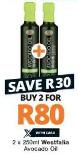 Checkers Westfalia Avocado Oil 2 x 250ml offer