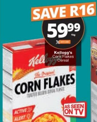 Checkers Kellogg's Corn Flakes Cereal 1kg offer