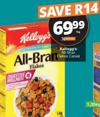 Checkers Kellogg's All-Bran Flakes Cereal 1kg offer