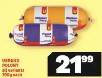 Usave Ubrand Polony 700g offer
