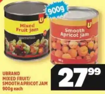 Ubrand Mixed Fruit/Smooth Apricot Jam 900g