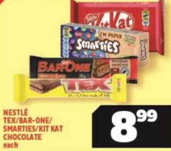Usave Nestlé Tex/Bar-One/Smarties/Kit Kat Chocolate offer