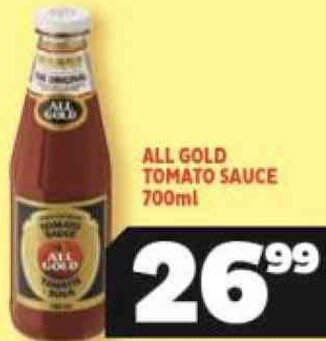 Usave All Gold Tomato Sauce 700ml offer