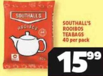 Usave Southall's Rooibos Teabags 40 per Pack offer