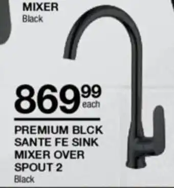 Premium BLCK Sante Fe Sink Mixer Over Spout 2 Black