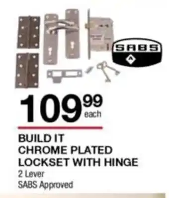 Build It Build It Chrome Plated Lockset with Hinge 2 Lever SABS Approved offer