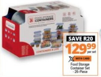 Checkers Food Storage Container Set 26-piece offer