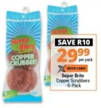 Super Brite Copper Scrubbers 6-pack