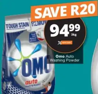 Checkers Omo Auto Washing Powder 3kg offer