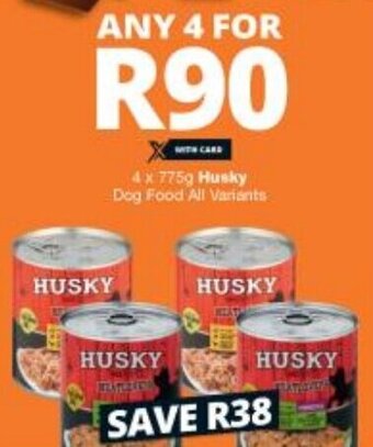 Checkers Husky Dog Food All Variants 4 x 775g offer