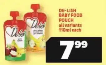 Usave De-Lish Baby Food All Variants 110ml offer
