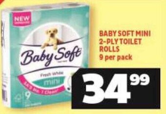 Usave Baby Soft Mini 2-Ply Toilet Rolls 9 per pack offer