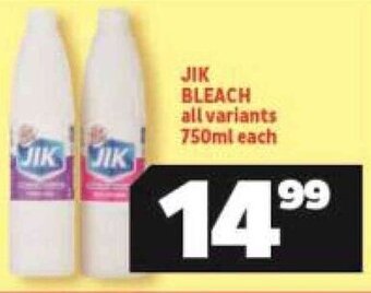 Usave Jik Bleach All Variants 750ml offer
