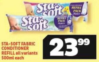 Usave Sta-Soft Fabric Conditioner Refill All Variants 500ml offer