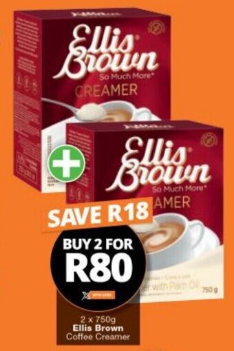 Checkers Ellis Brown Coffee Creamer 2 x 750g offer