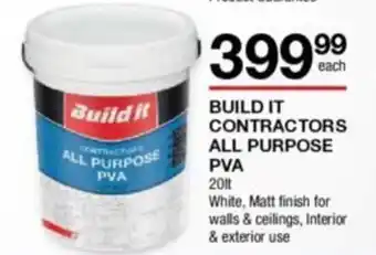 Build It Build It Contractors All Purpose PVA 20lt offer