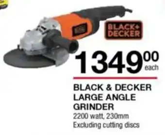 Build It Black & Decker Large Angle Grinder 2200 watt, 230mm offer