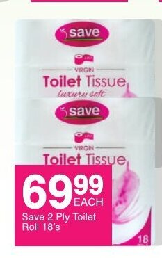 Save Save 2 Ply Toilet Roll 18's offer
