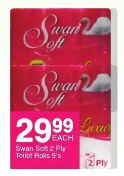 Save Swan Soft 2 Ply Toilet Rolls 9's offer