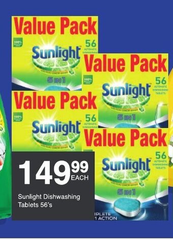 Save Sunlight Dishwashing Tablets 56's offer