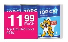 Save Top Cat Cat Food 425g offer